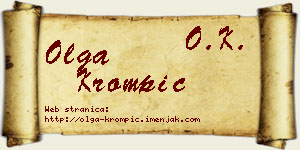 Olga Krompić vizit kartica